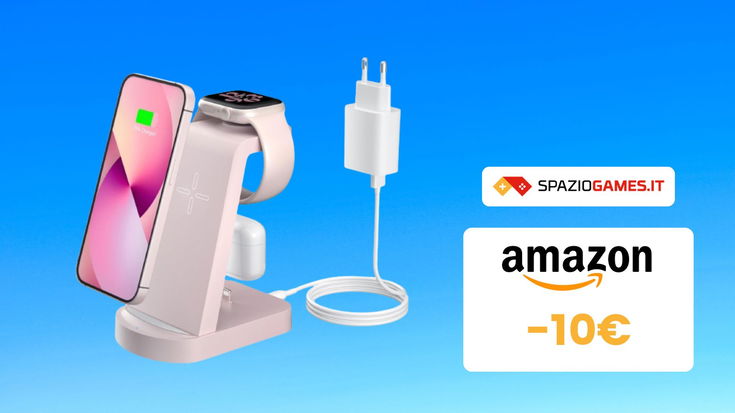 FOLLIA AMAZON: questo caricatore wireless 3 in 1 è da comprare subito grazie ad un COUPON!